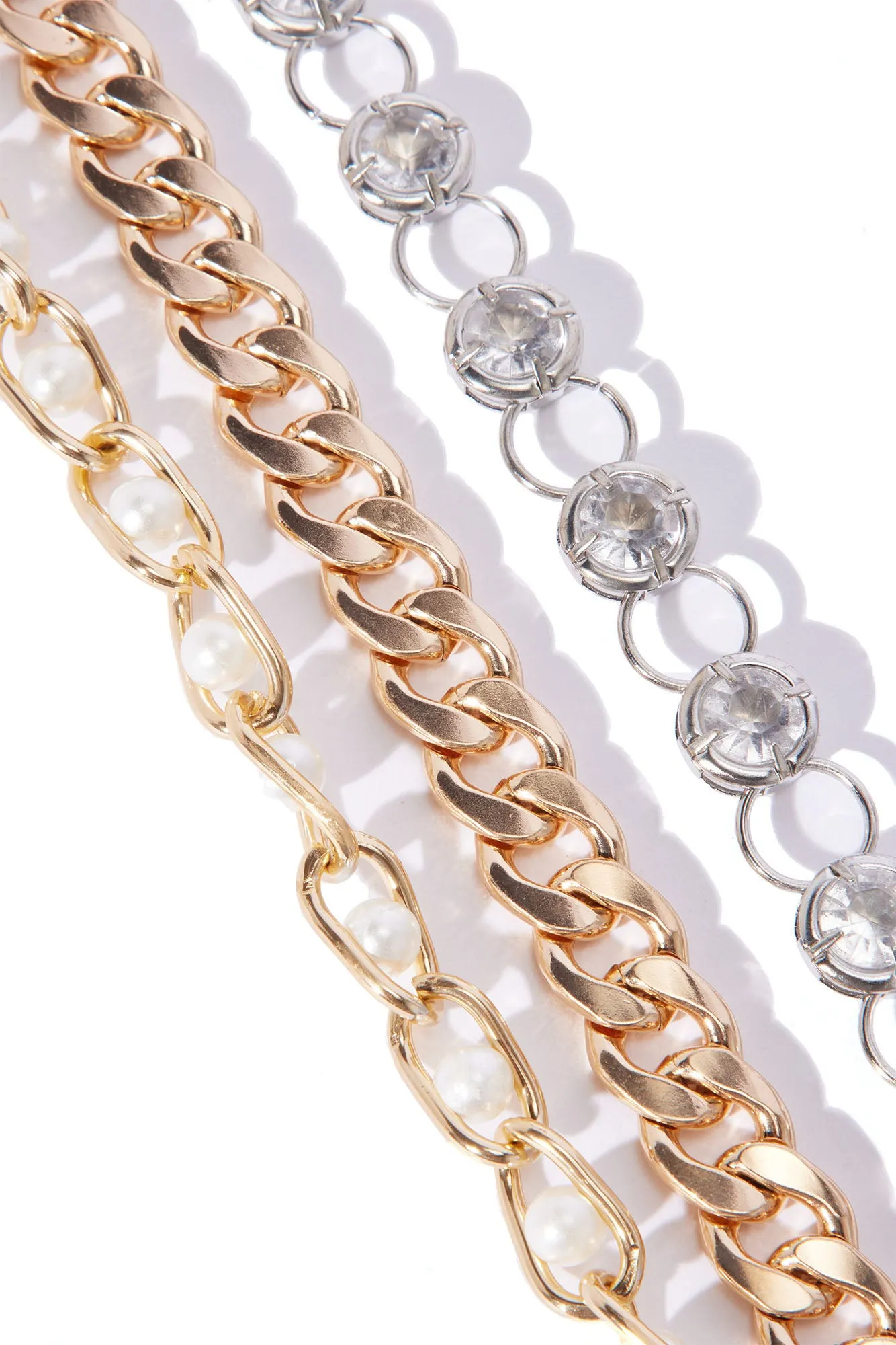 All Or Nothing Trio Chain Belt Set - Multi Color