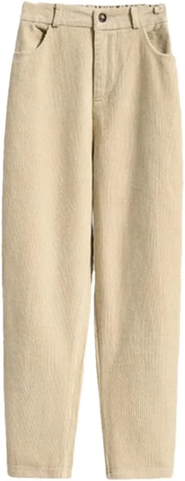 Autumn Winter Harem Pants for Women, Streetwear Casual Loose Long Trousers, Female Elastic High Waist Pants
