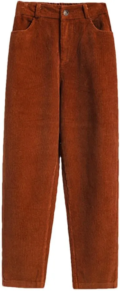 Autumn Winter Harem Pants for Women, Streetwear Casual Loose Long Trousers, Female Elastic High Waist Pants
