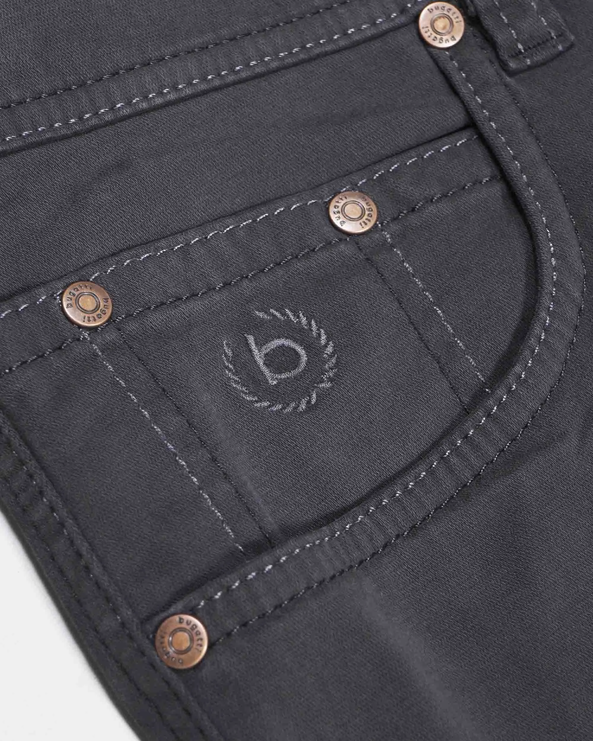 Bugatti 5-Pocket Chinos - Grey