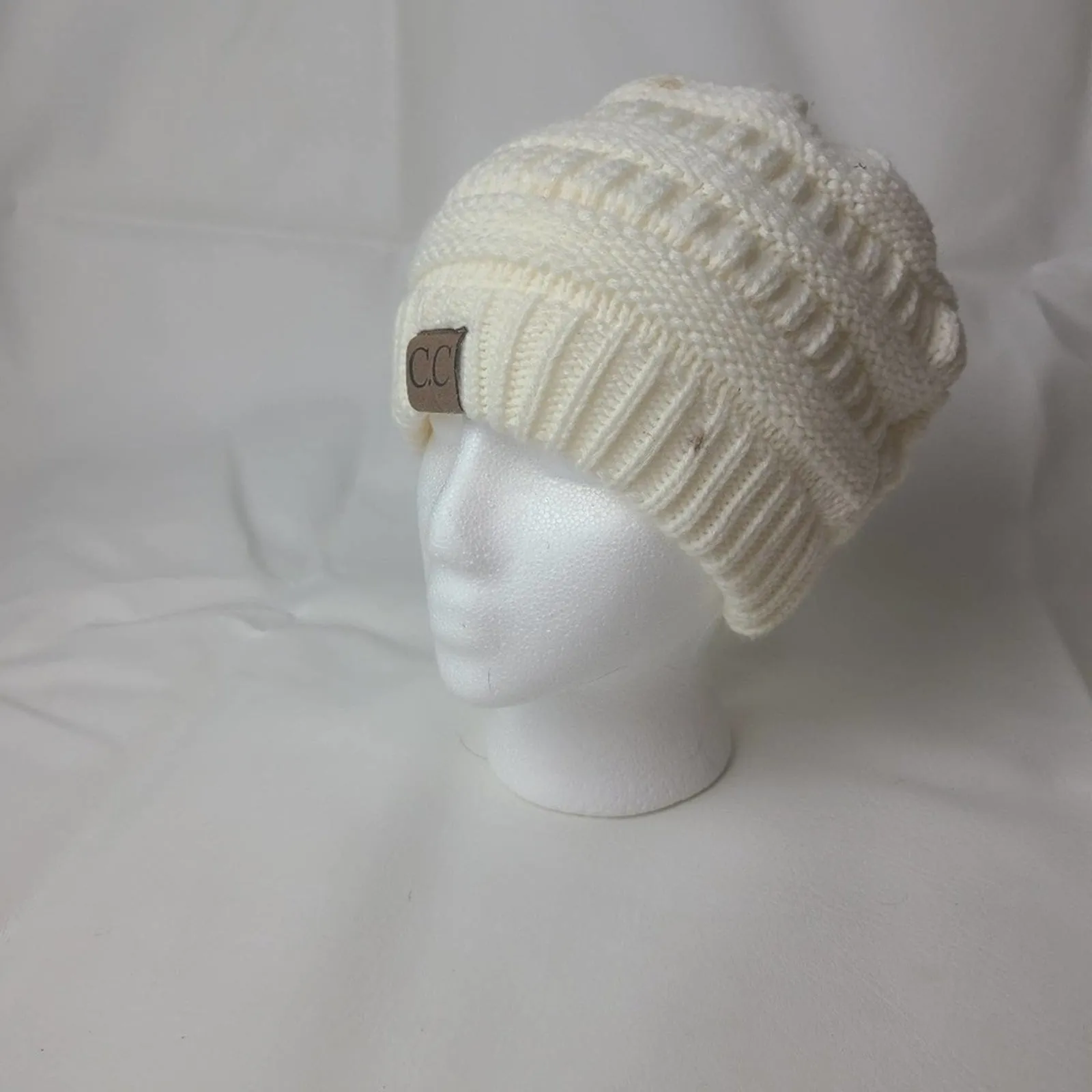 CC Cream Colored Knit Hat