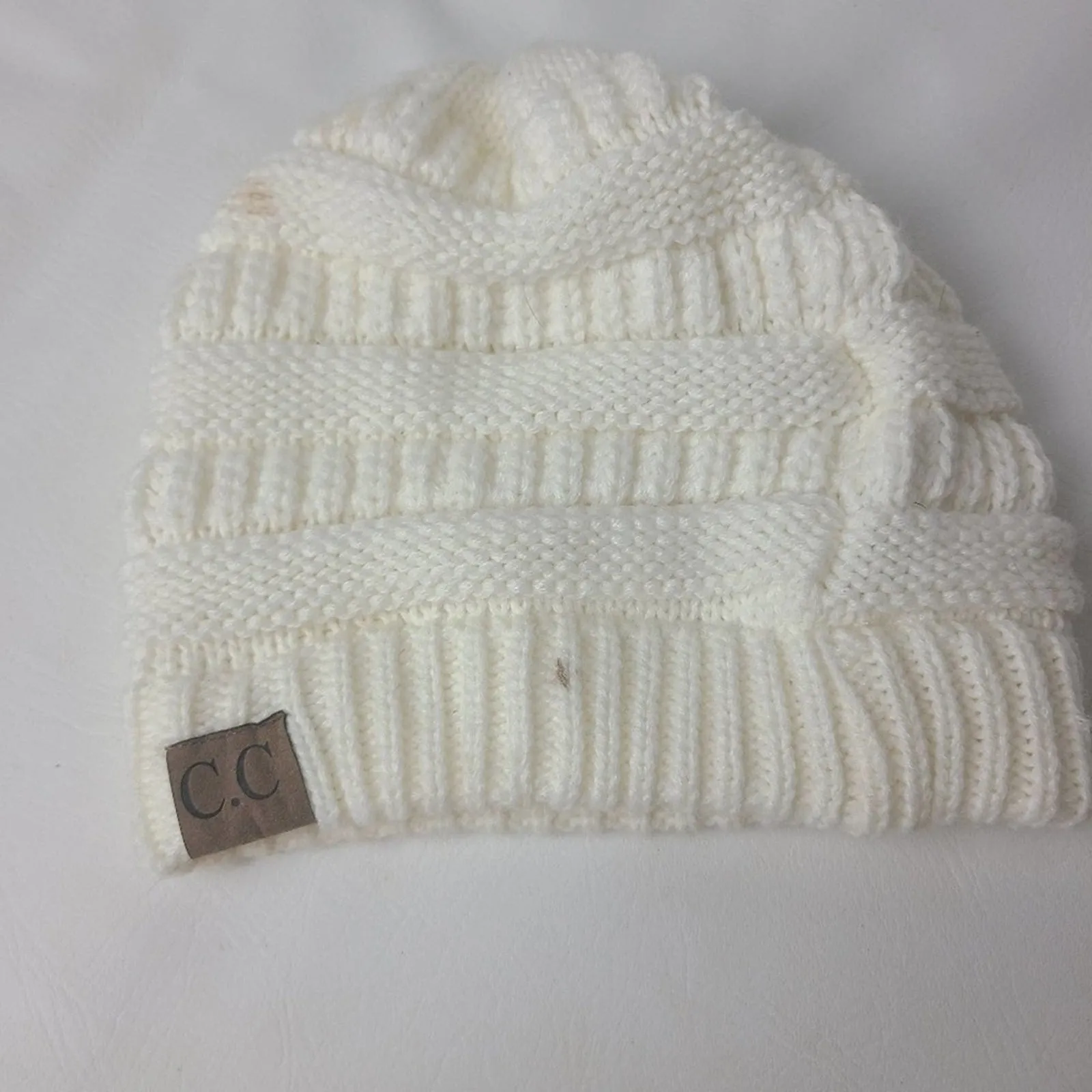 CC Cream Colored Knit Hat