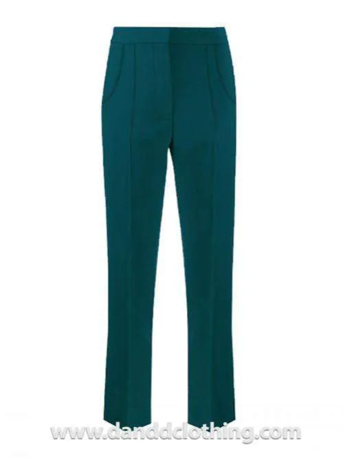 Dark Green Classic Office Pants