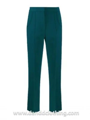 Dark Green Classic Office Pants