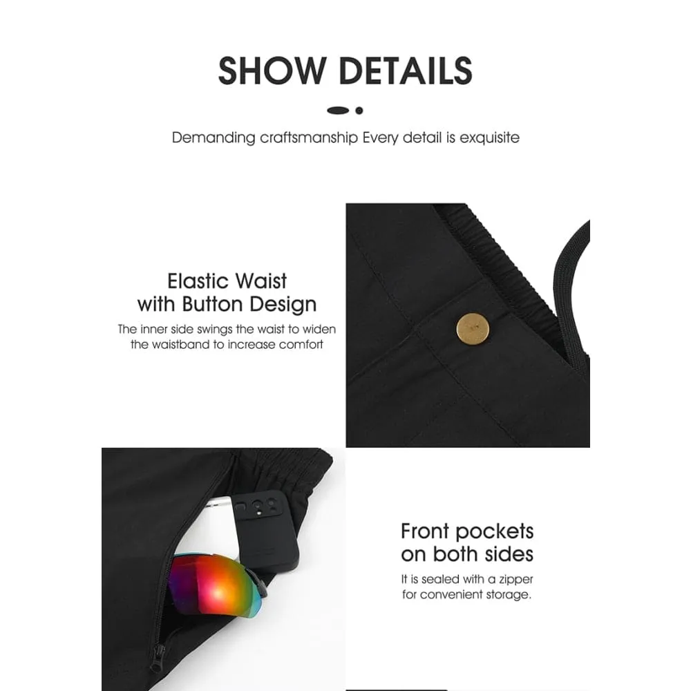 Elastic Waist with Button Design Comfortable Reflective Mens Trouser