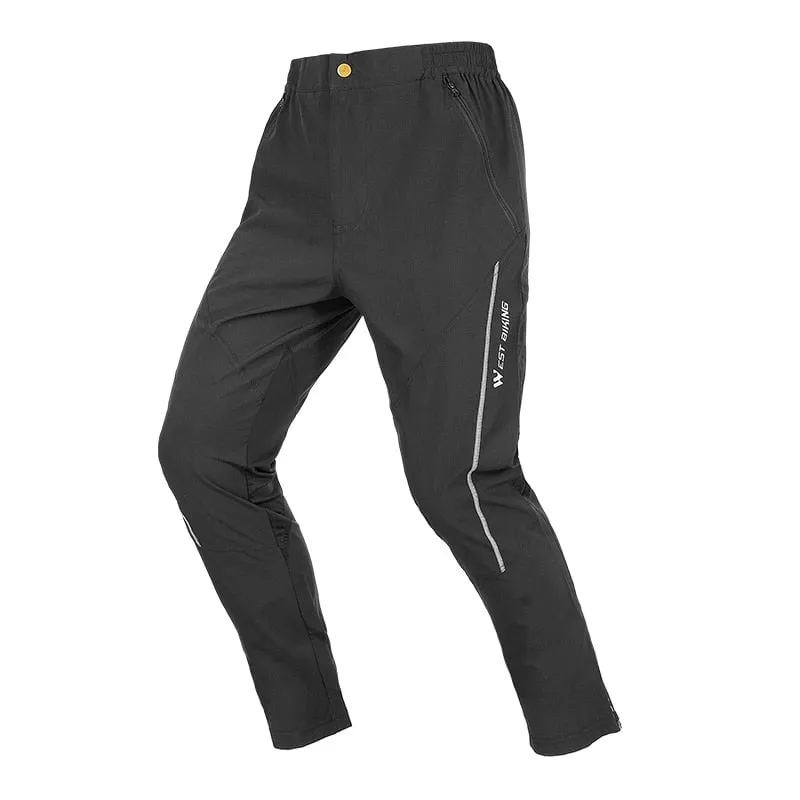 Elastic Waist with Button Design Comfortable Reflective Mens Trouser
