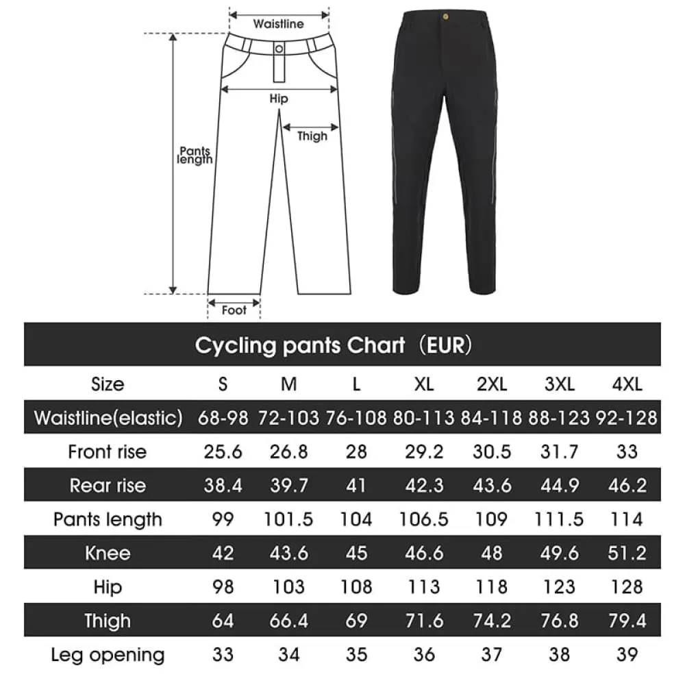 Elastic Waist with Button Design Comfortable Reflective Mens Trouser