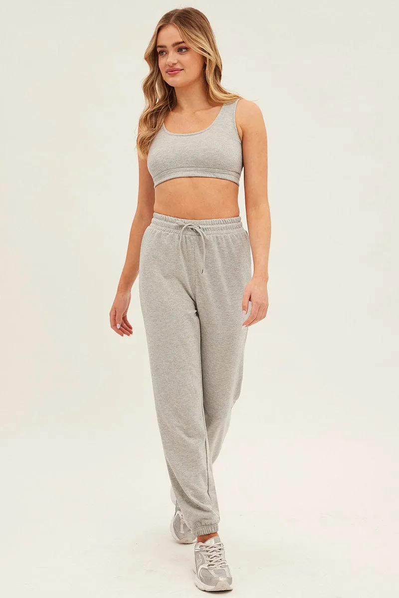Grey Basic Track Pants