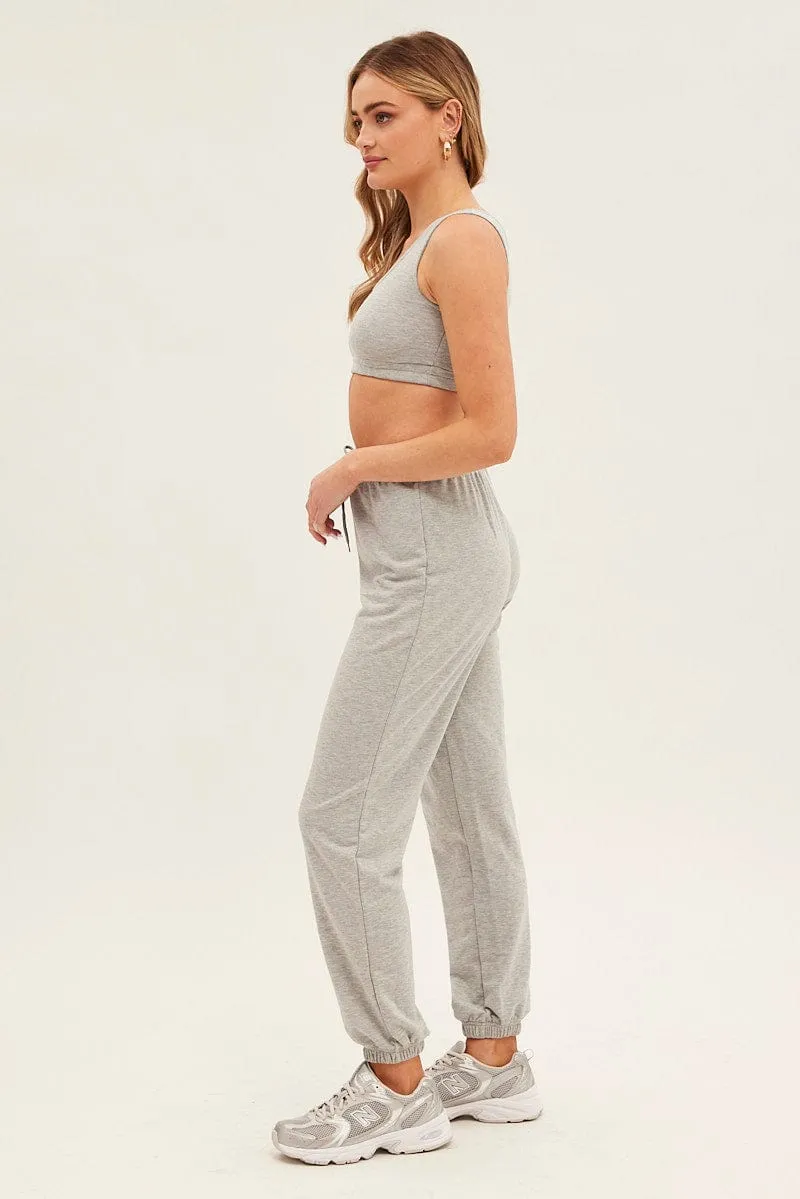 Grey Basic Track Pants
