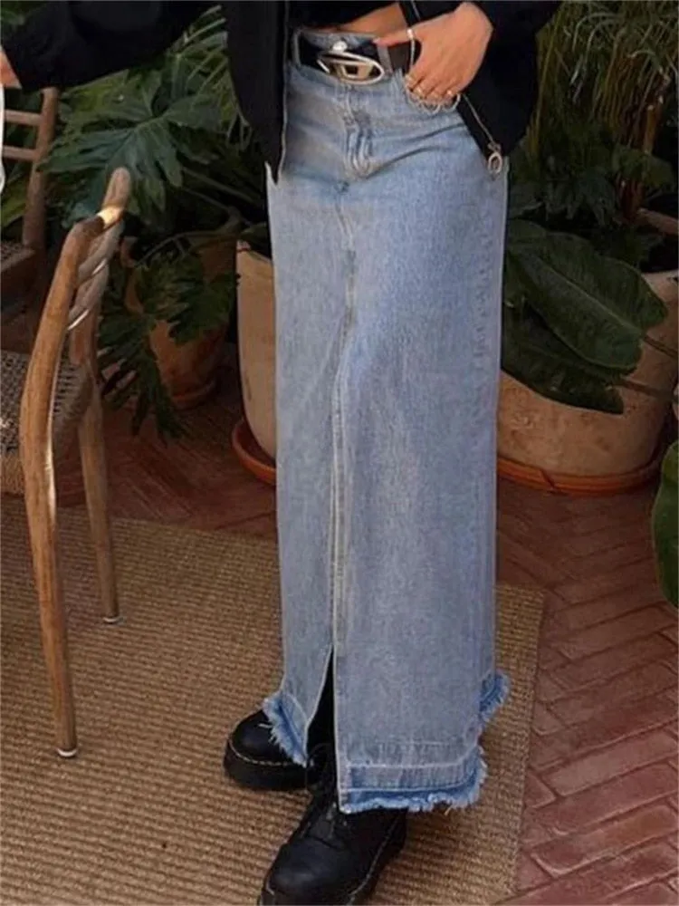 Maxy gonna jeans irregular fit