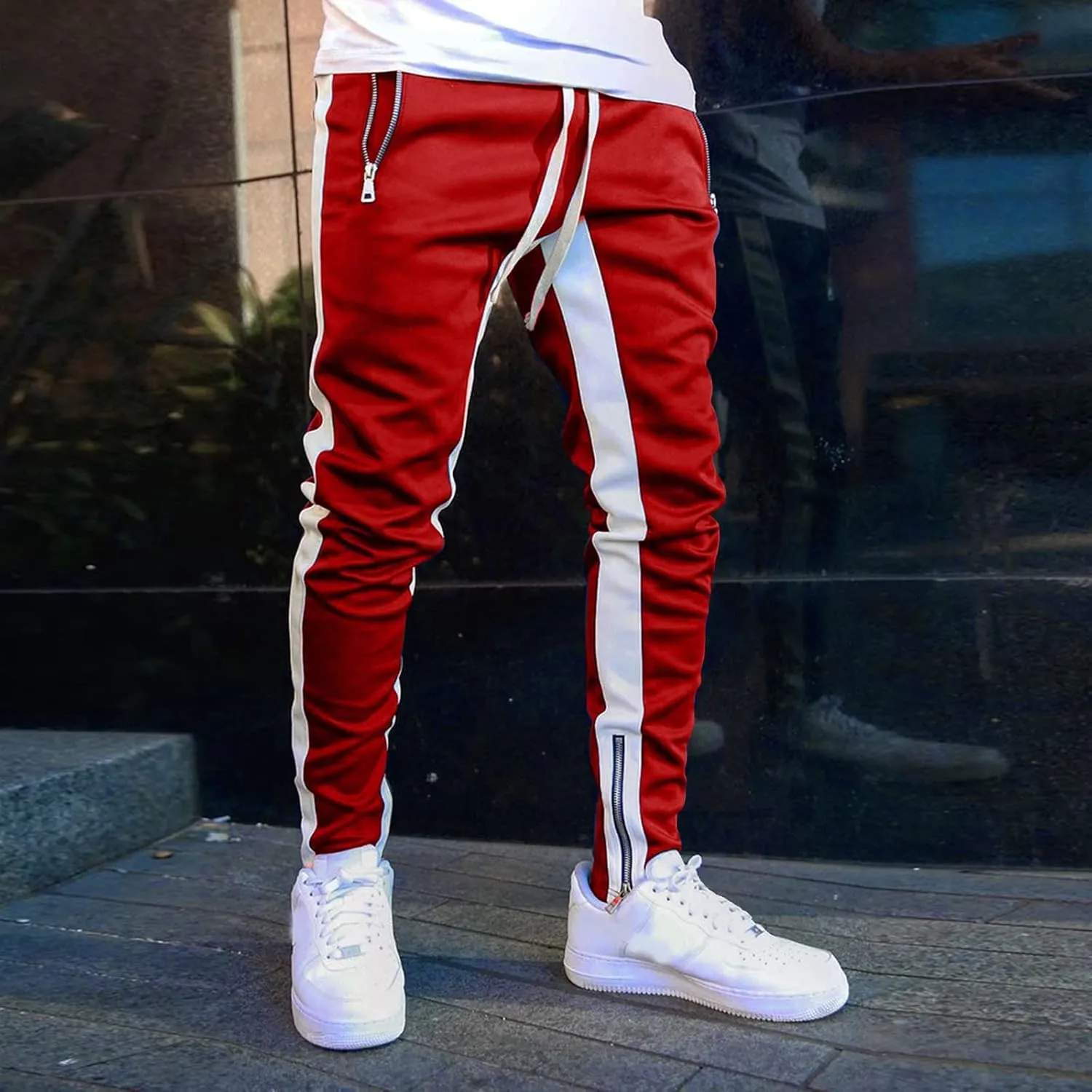 Mens Hiking Outdoor Recreation Pants Fleece Sweat Pants Mens Baggy Pants Joggers with Pockets Mens Sweatpants Fleece