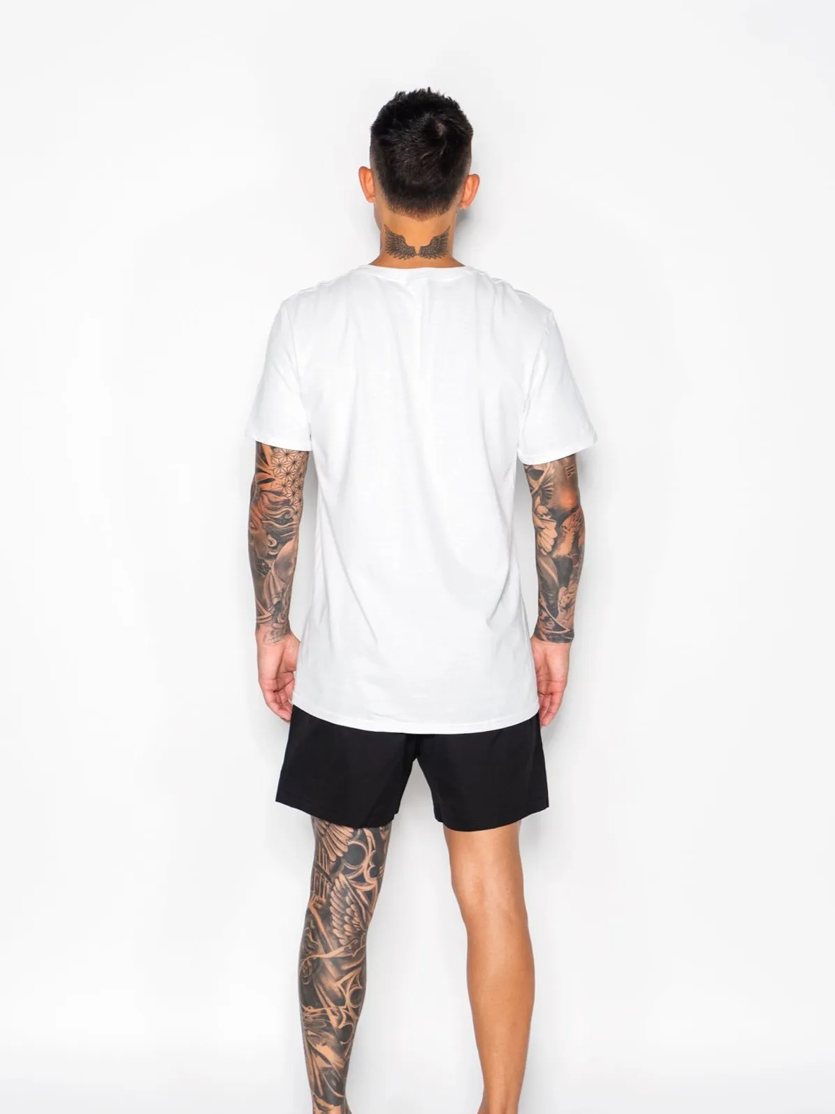 Men's Inked Gym Shorts- Black
