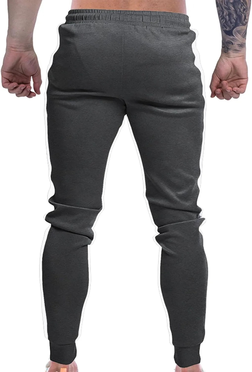 Men's Sweatpants Jogger Track Pants Slim Fit Gym Workout Running Sports Pants with Zipper Pockets
