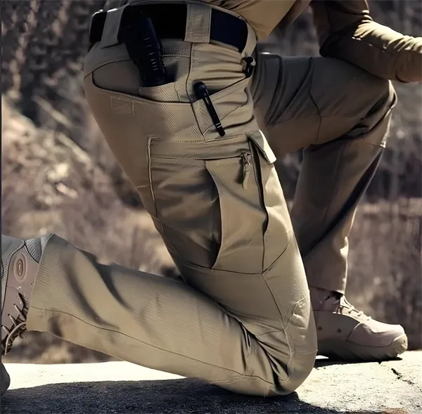 Outdoor Tactical Waterproof Pants  Army-Inspired Ripstop Combat Pants for Hiking, Multi-Pocket, Quick-Dry, Water-Resistant