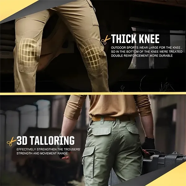 Outdoor Tactical Waterproof Pants  Army-Inspired Ripstop Combat Pants for Hiking, Multi-Pocket, Quick-Dry, Water-Resistant