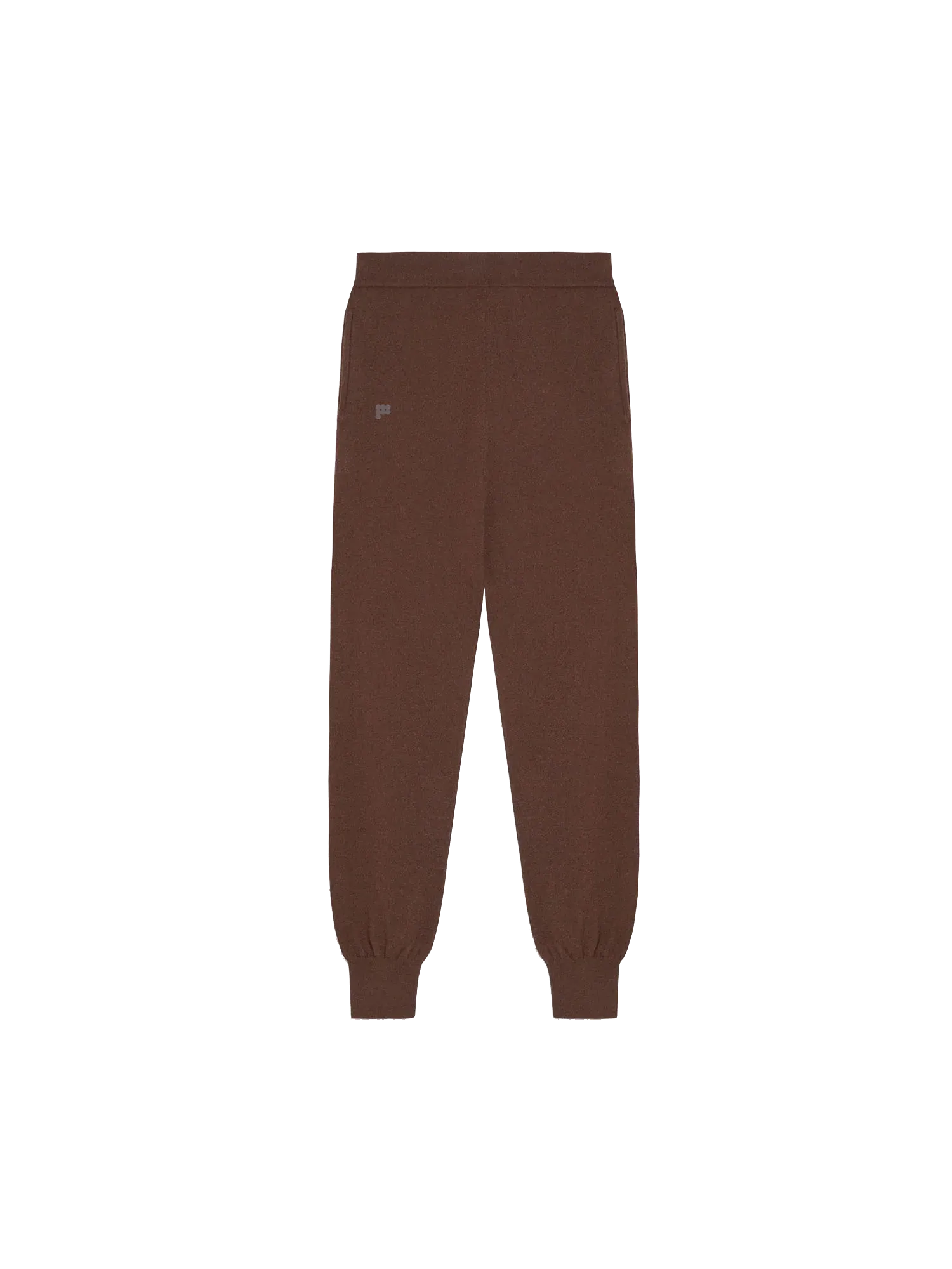 Recycled Cashmere Track Pants—chestnut brown