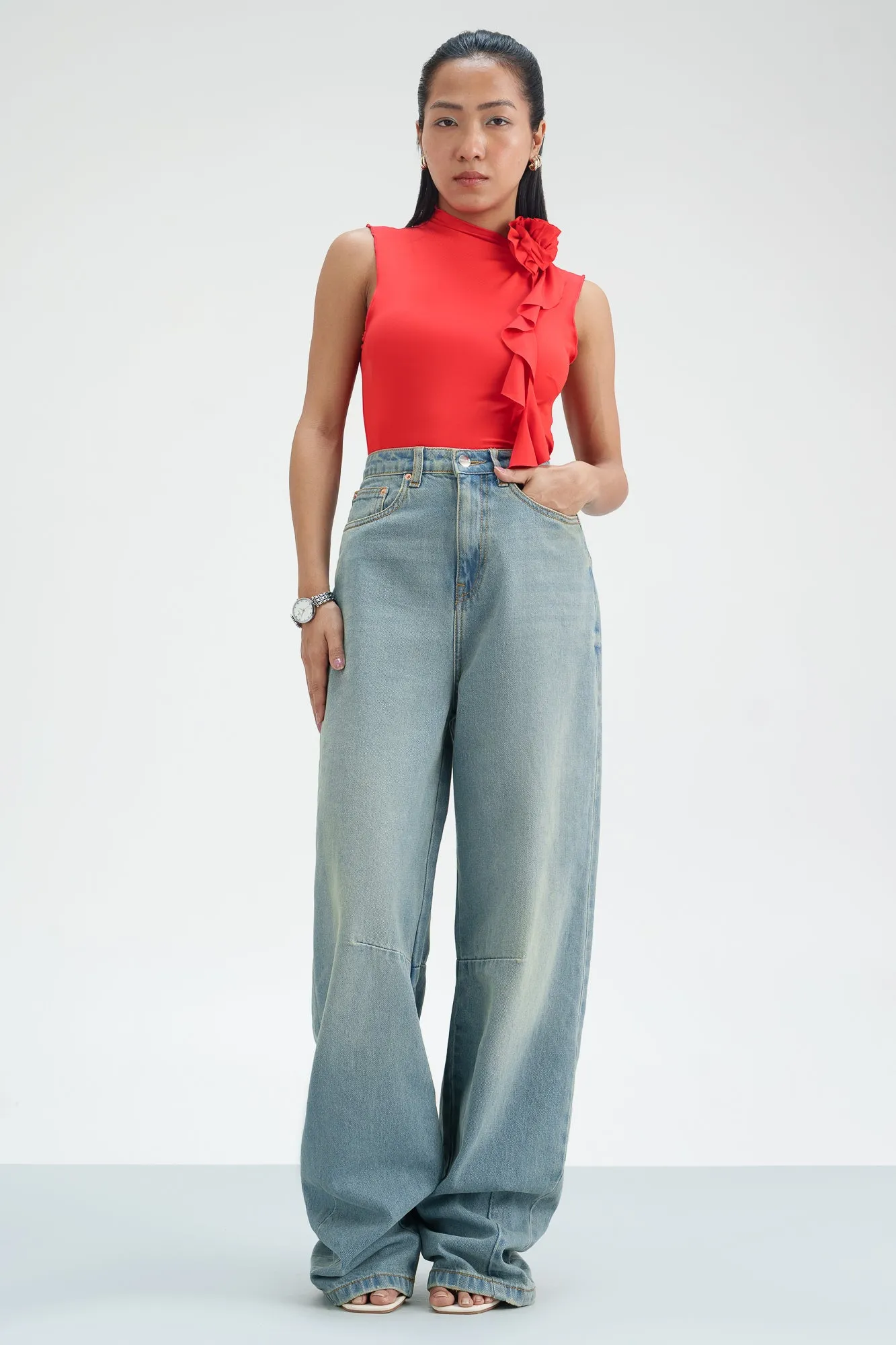 Skyfall Blue Balloon Baggy Jeans
