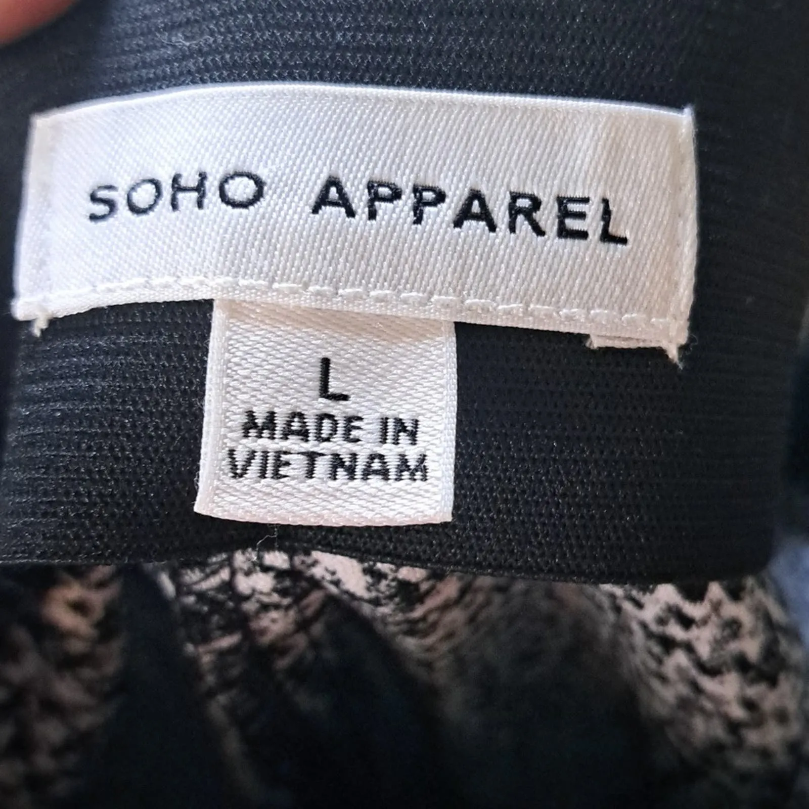 SOHO APPAREL LTD Women's Printed Pull On Pant Large