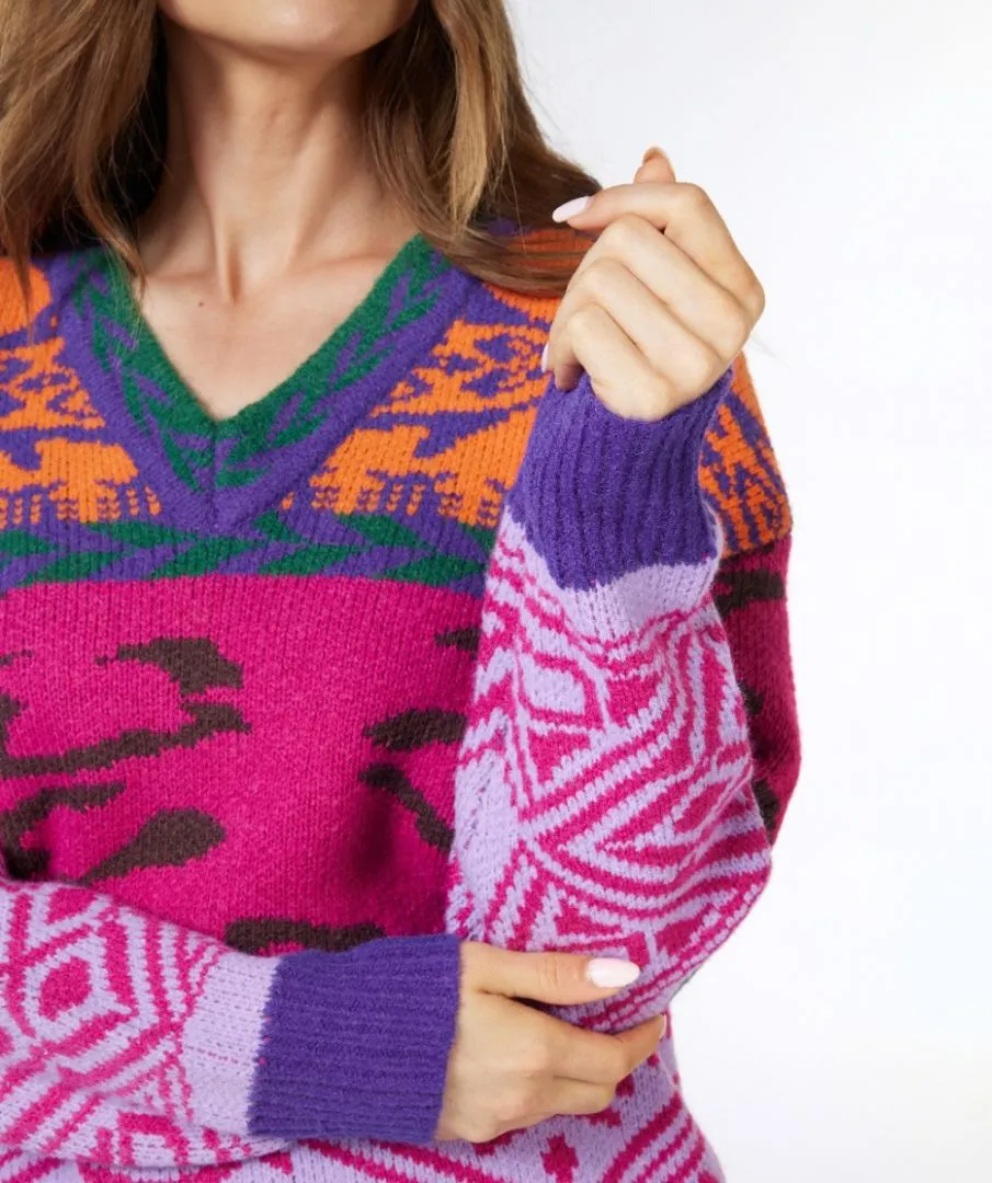 Sweater Jacquard Colored