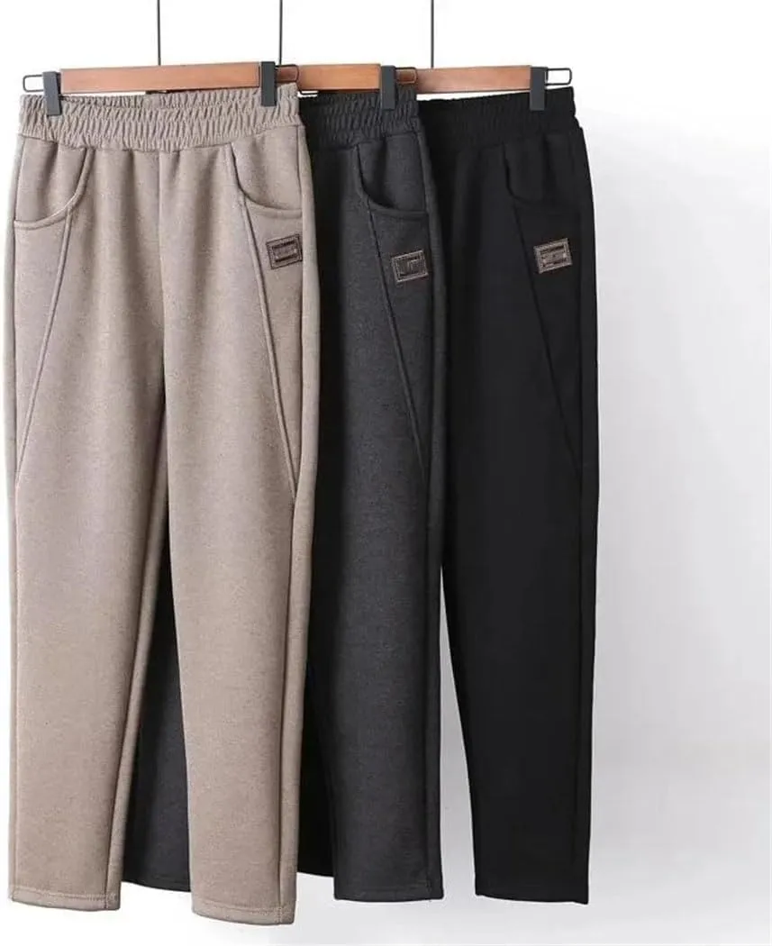 Women Spring-Autumn Elastic-Waist Harem Pants Female Casual Trousers with Pockets Office Ladies Pencil Pants
