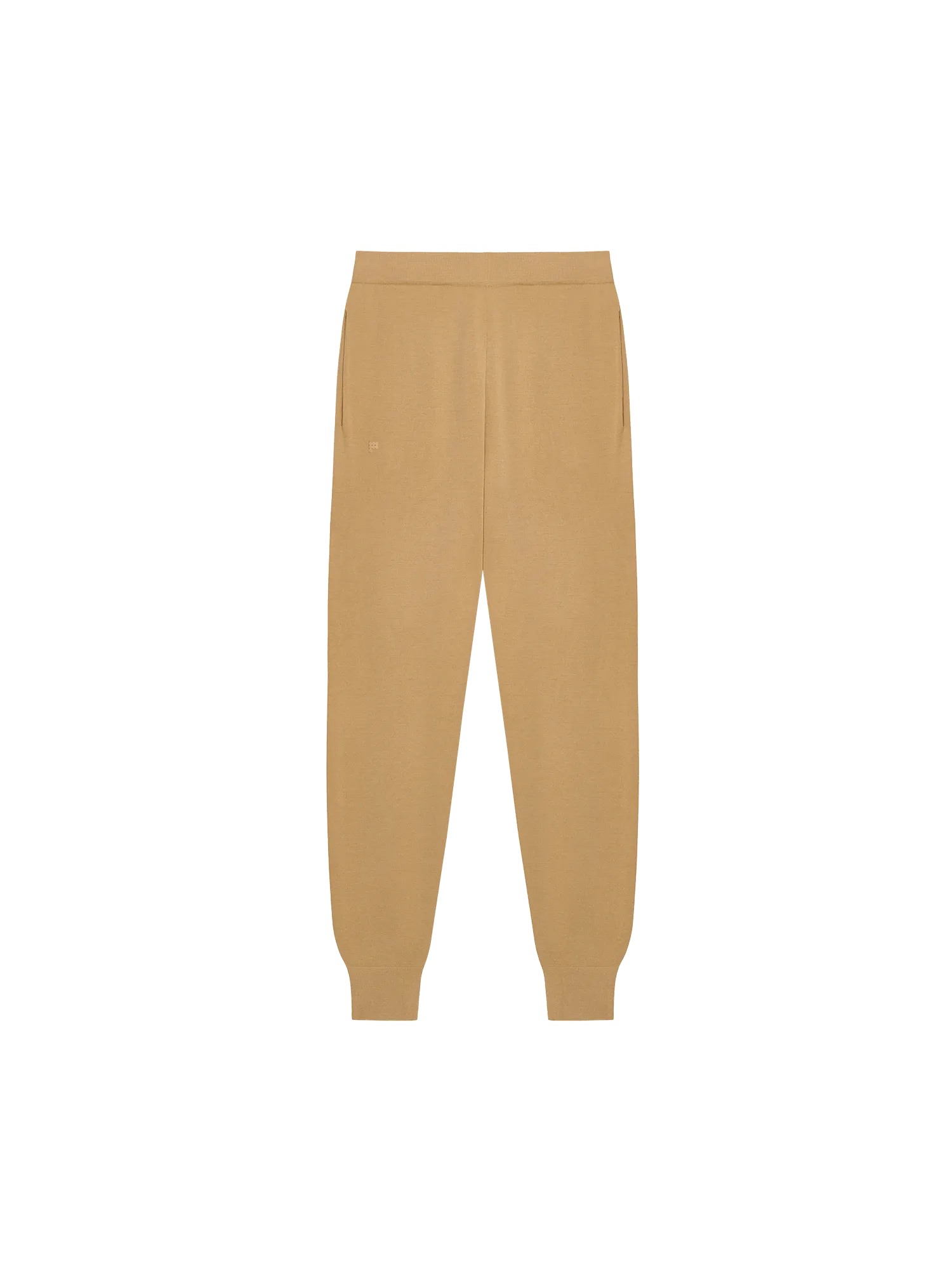 Womens Regenerative Merino Wool Track Pantscamel