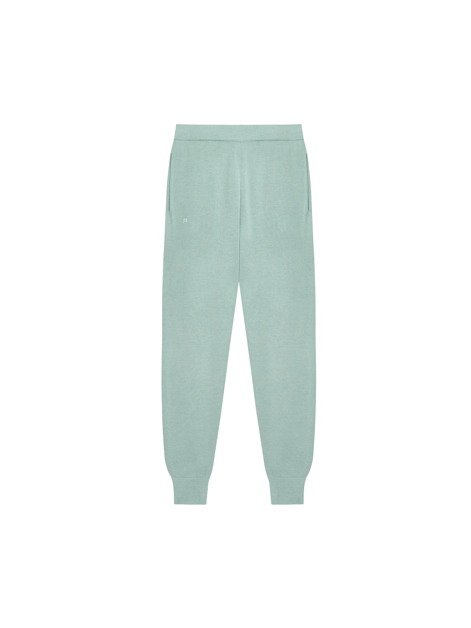 Womens Regenerative Merino Wool Track Pantseucalyptus blue