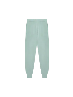 Womens Regenerative Merino Wool Track Pantseucalyptus blue